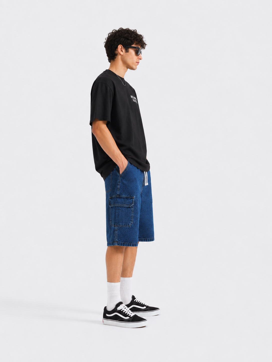 Men’s Denim Shorts – Navy Blue Casual Fit