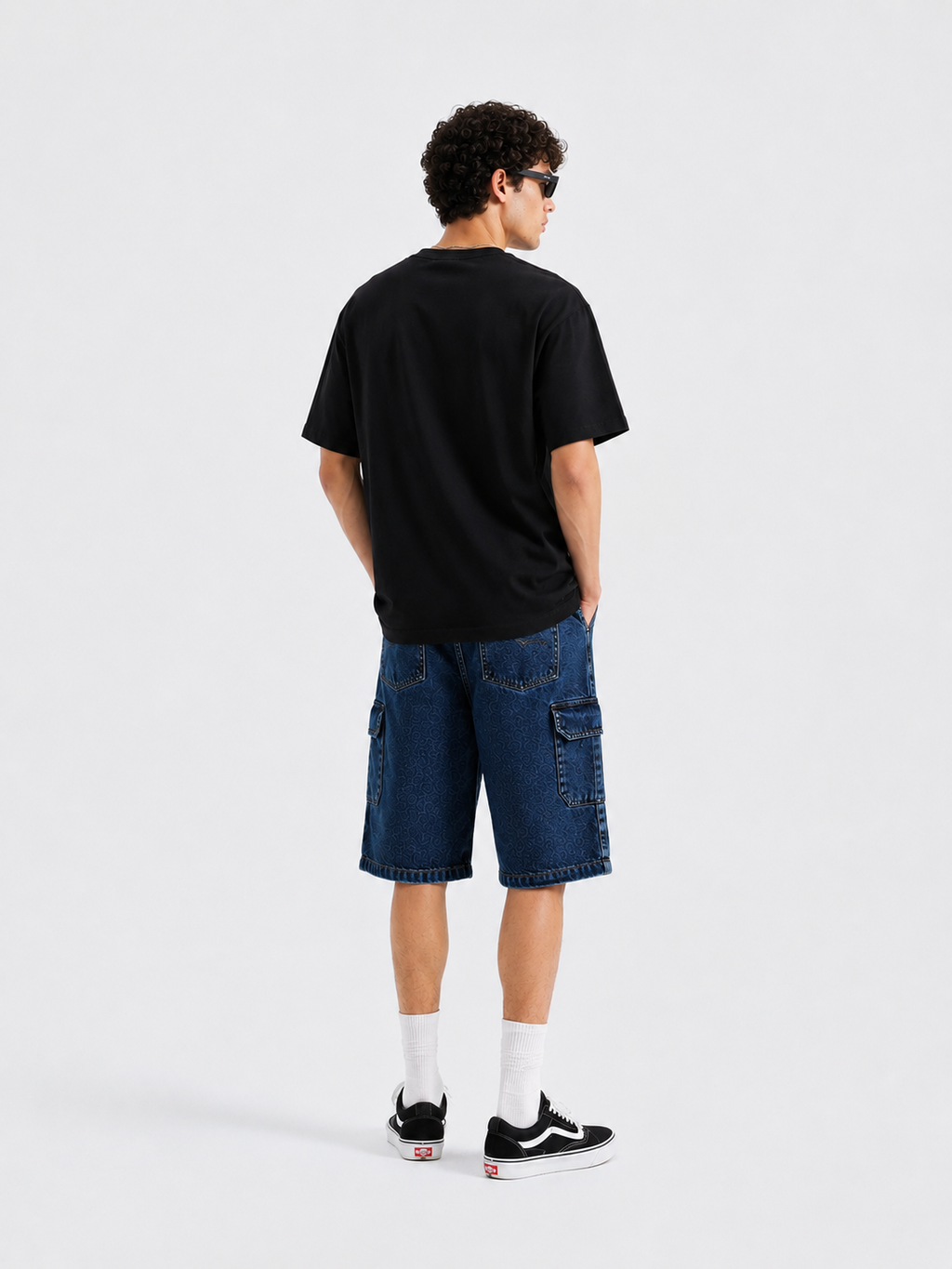 Men’s Denim Shorts – Navy Blue Casual Fit