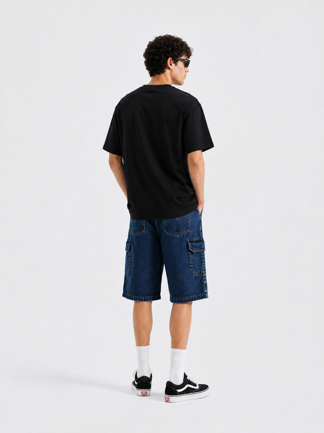Men’s Denim Shorts – Navy Blue Casual Fit