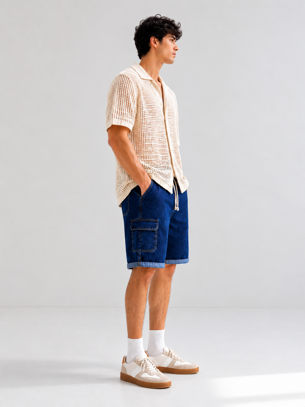 Men’s Denim Shorts Medium – Dark Blue Casual Fit