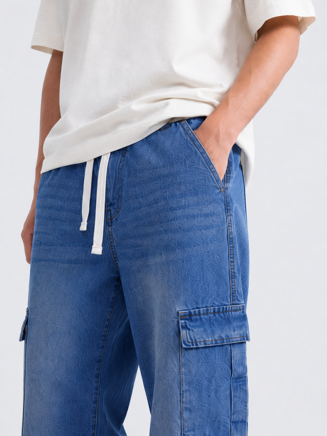 Men’s Baggy Jeans Light Blue – Relaxed Street wear Denim