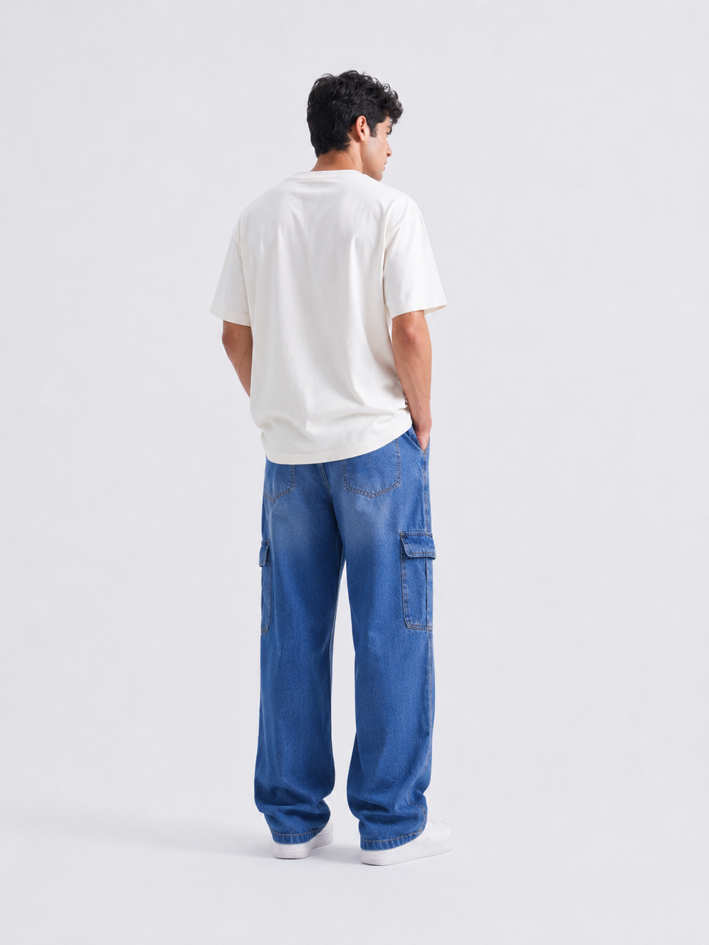 Men’s Baggy Jeans Light Blue – Relaxed Street wear Denim