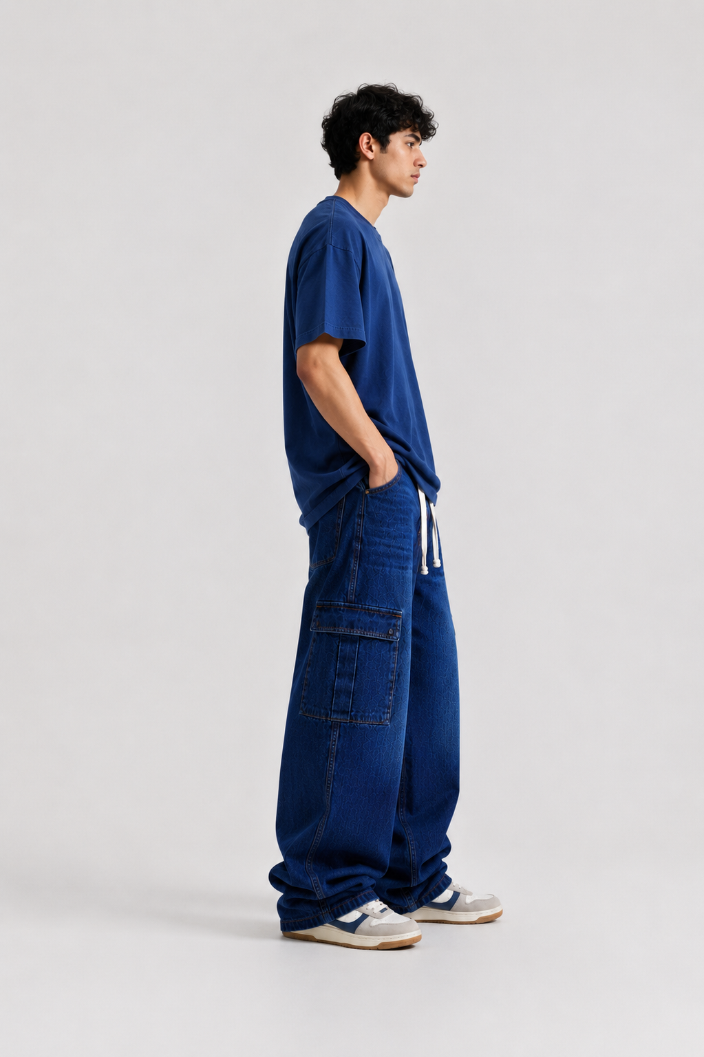 Men’s Baggy Jeans  Dark Blue Oversized Denim