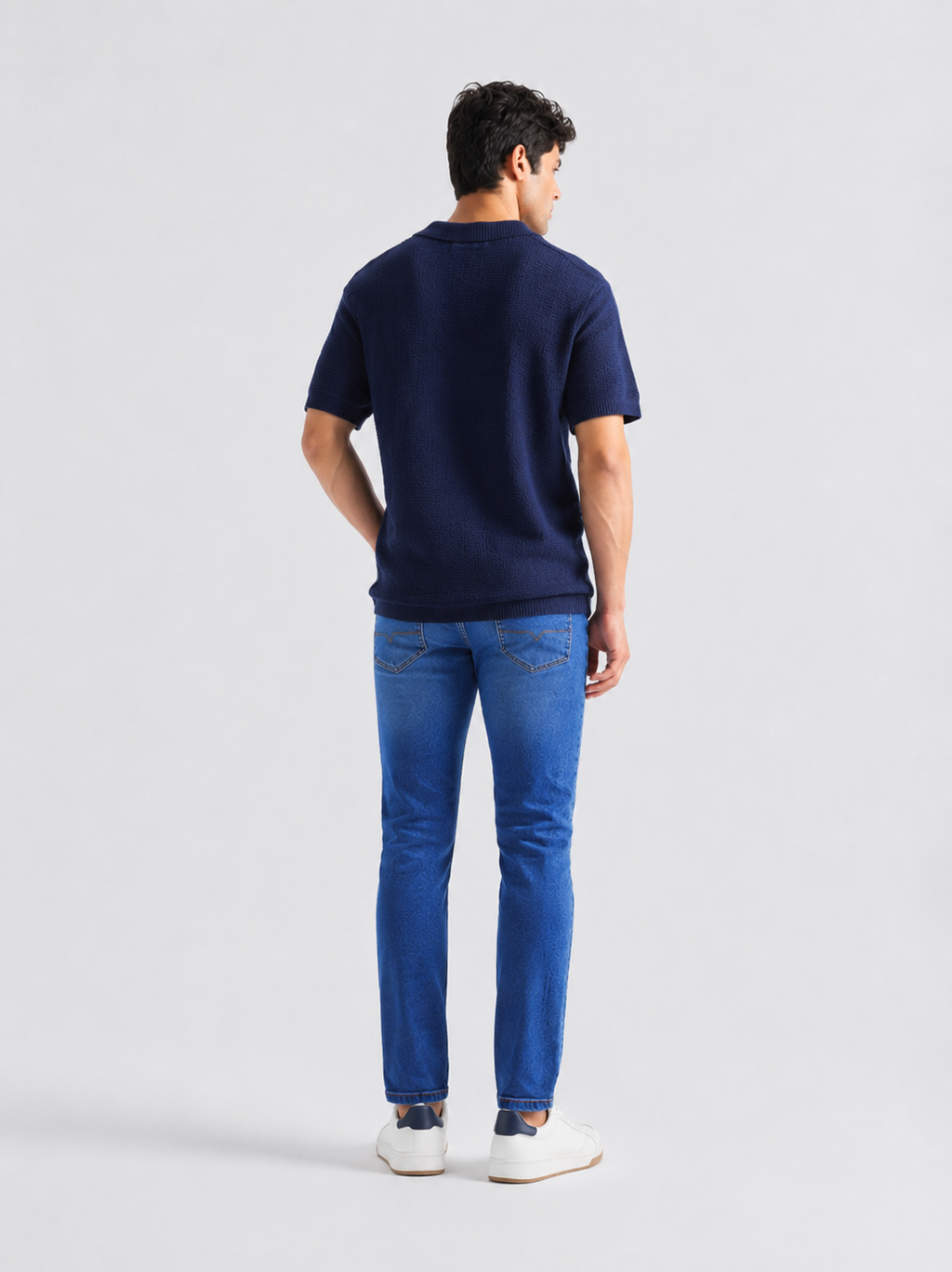 Men’s Slim Fit Jeans – Ice Blue Stretch Denim