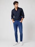 Men’s Slim Fit Jeans – Medium Blue Stretch Denim