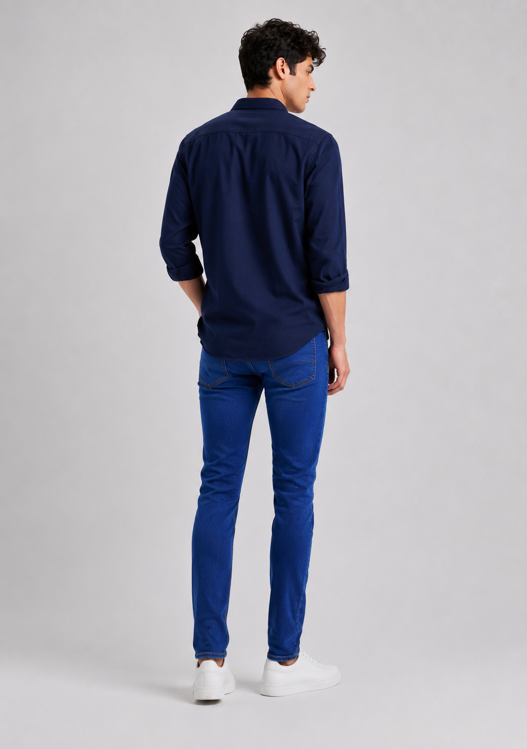 Men’s Slim Fit Jeans – Medium Blue Stretch Denim