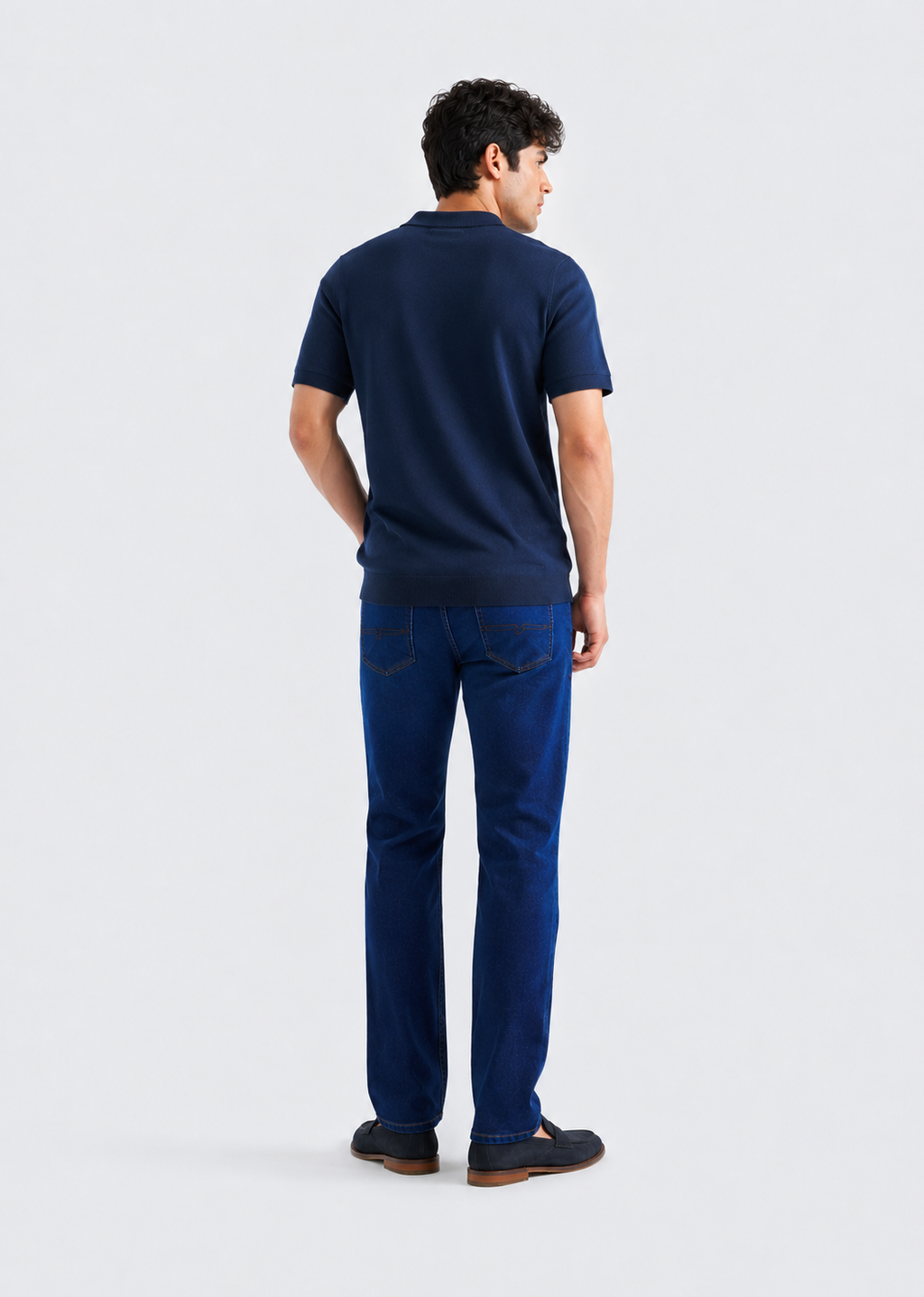 Men’s Slim Fit Jeans – Dark Blue Stretch Denim
