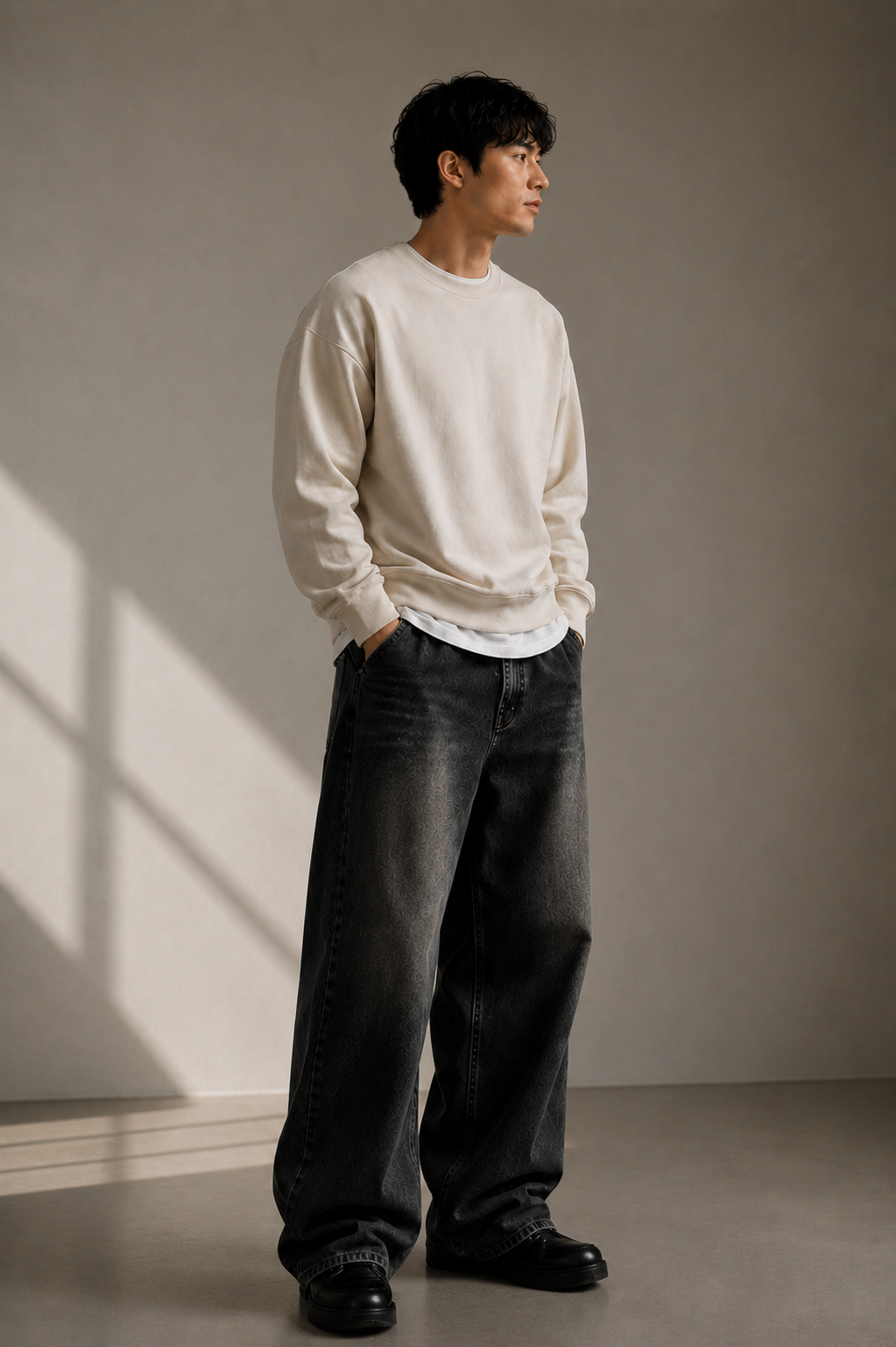 Men’s Baggy Jeans Light Blue – Relaxed Street wear Denim