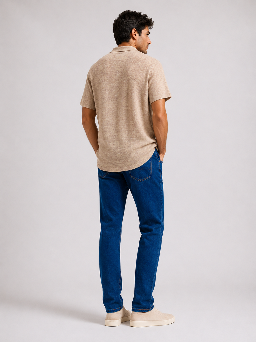 Men’s Ankle Fit Jeans – Light Blue Denim