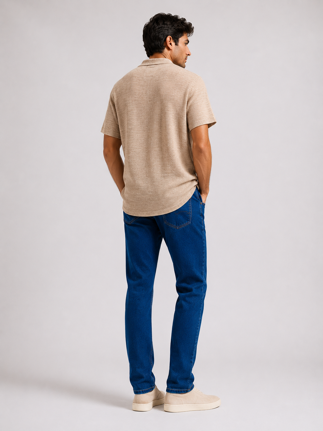 Men’s Ankle Fit Jeans – Light Blue Denim