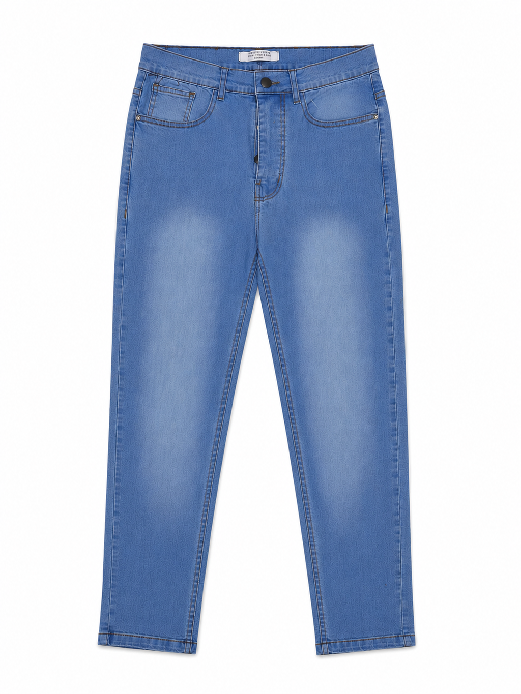 Men’s Ankle Fit Jeans – Mid Blue Denim